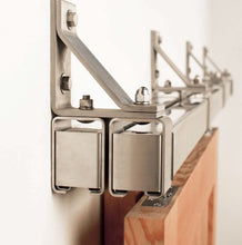 Load image into Gallery viewer, Stainless Steel Box Rail Bypass installed on a beech wood