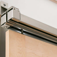 Load image into Gallery viewer, Stainless Steel Box Rail Bypass installed on a beech wood